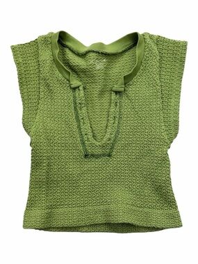 UO Out From Under Go For Gold Crop Top Lime XS/S